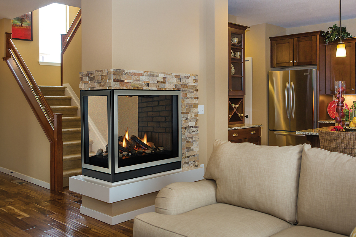 Non Combustible Materials For Gas Fireplace Building American Hearth Madison See Through Amp Peninsula Fireplaces